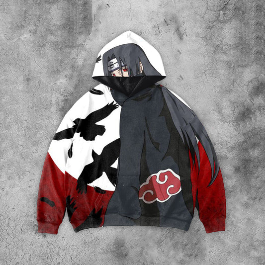 Anime Naruto Pattern Hoodie