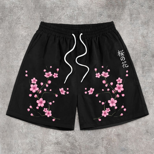 Japanese Cherry Blossom Pattern Street Shorts