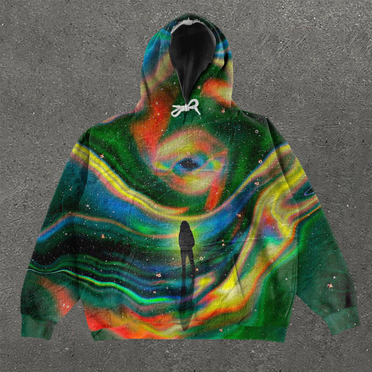 Casual Print Long Sleeve Hoodie