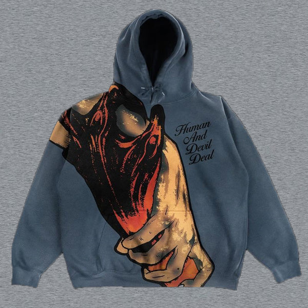 Fashion Print Long Sleeve Hoodie