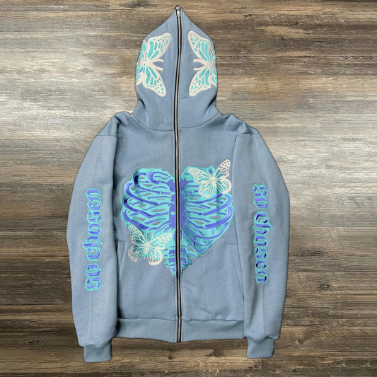 Trendy Print Street Full Zip Hoodies