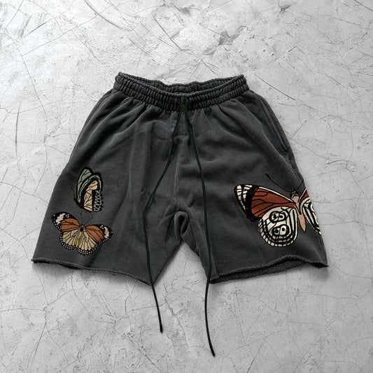 Butterfly Retro Casual Scattered Street Shorts