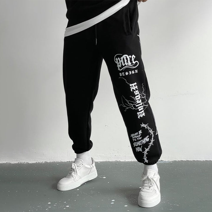 graphic-print elasticated sweatpants