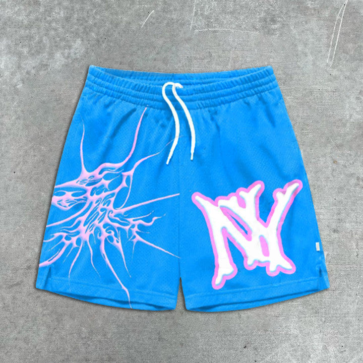 graphic print shorts