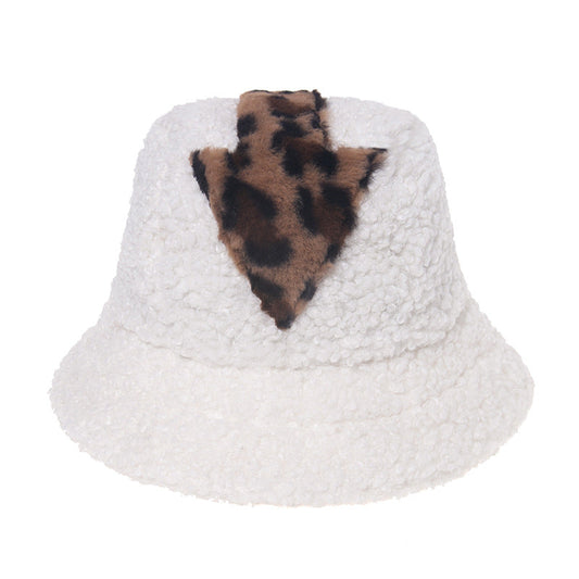 Arrow personality street trend teddy velvet basin warm hat