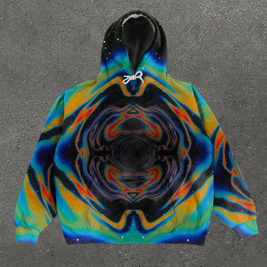 Casual Print Long Sleeve Hoodie