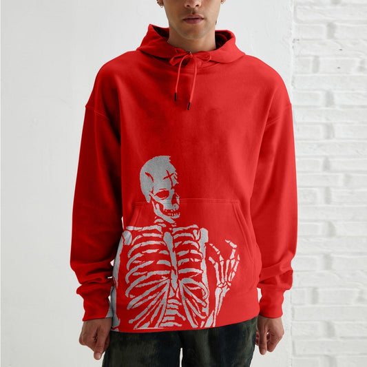 Personalized Skull Print Long Sleeve Men's Hoodie