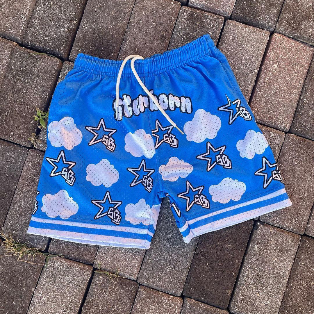 Retro Street Fashion Hip Hop Mesh Shorts