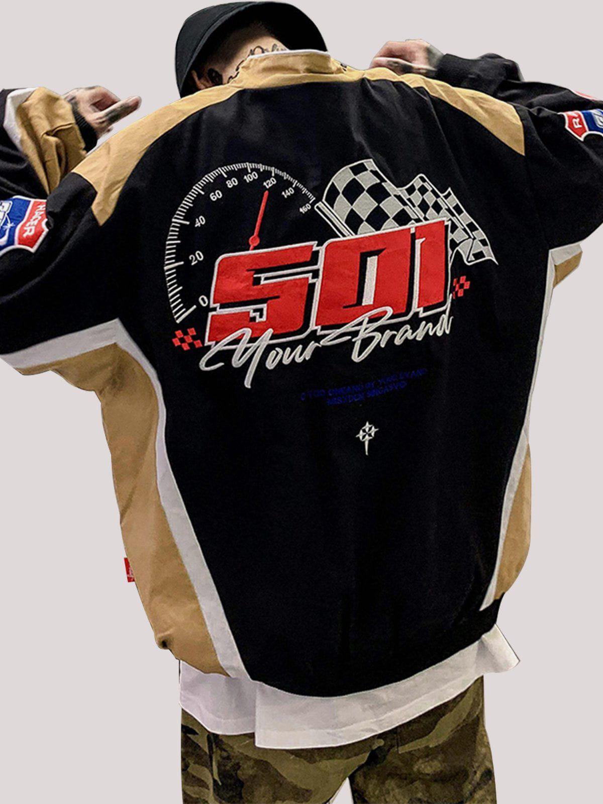 Retro Street Hip Hop Racing Jacket