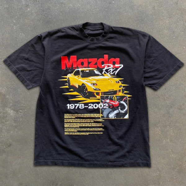 Mazda Graphics Print Short Sleeve T-Shirt