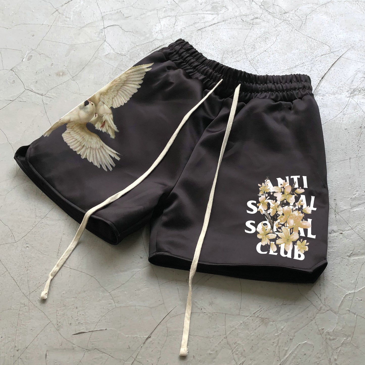 Vintage Print Street Casual Sports Shorts