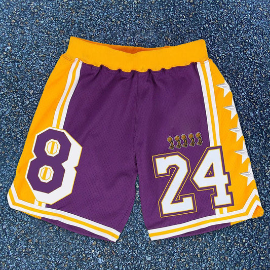 Contrast Panel Street Sports Basketball Shorts