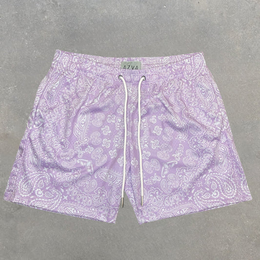 Trendy Paisley Stretch Shorts