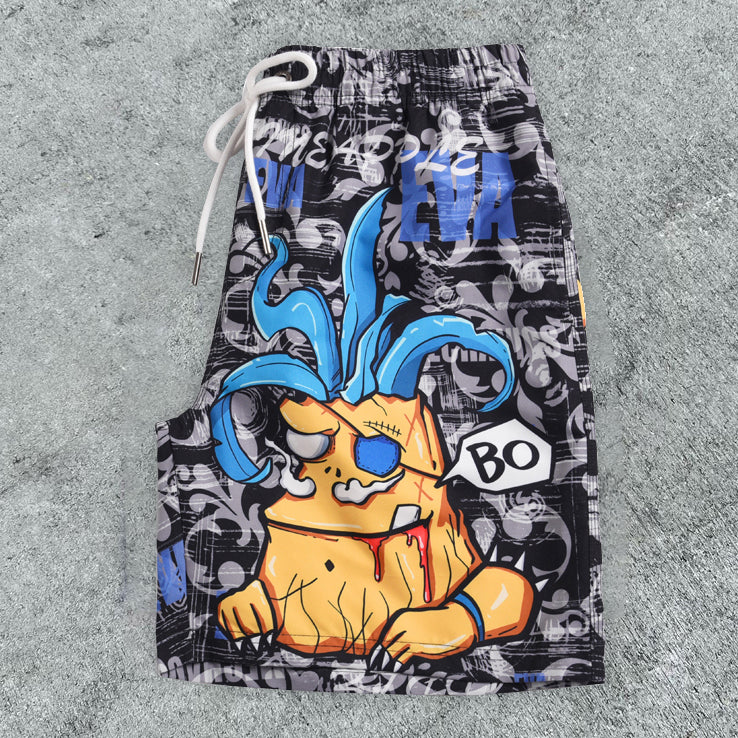 Cartoon Pattern Casual Outdoor Beach Swimming Trunks