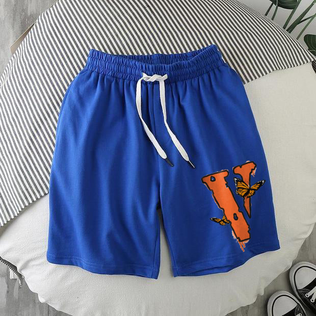 Personalized street butterfly print shorts