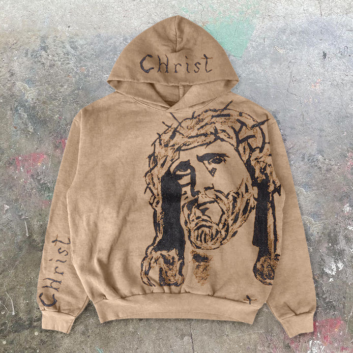 Retro Street Style Jesus Hoodies