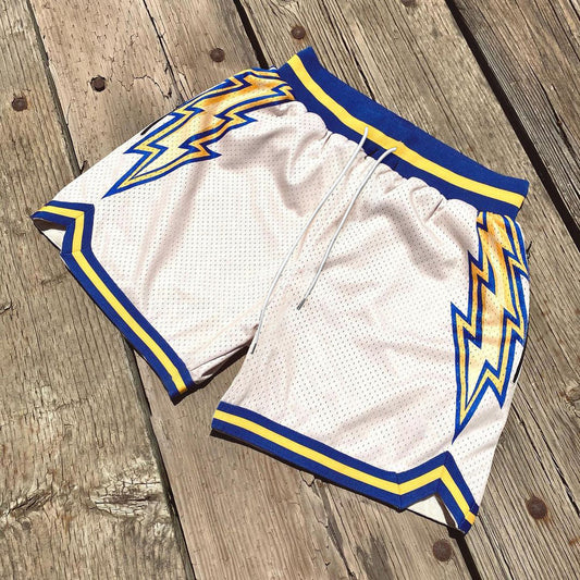 Trendy Print Vintage Mesh Sports Shorts