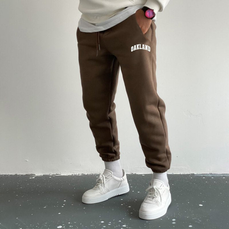 Fashion statement print preppy sweatpants