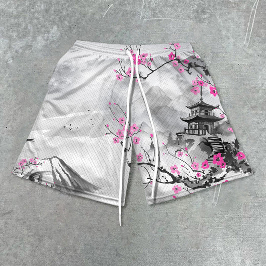 Sakura Fashion Street Mesh Shorts