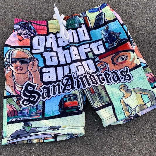 Personalized street print shorts