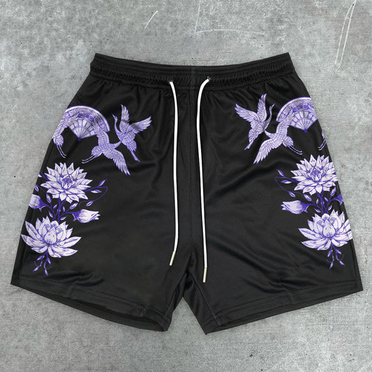 Art fashion brand printed casual street shorts