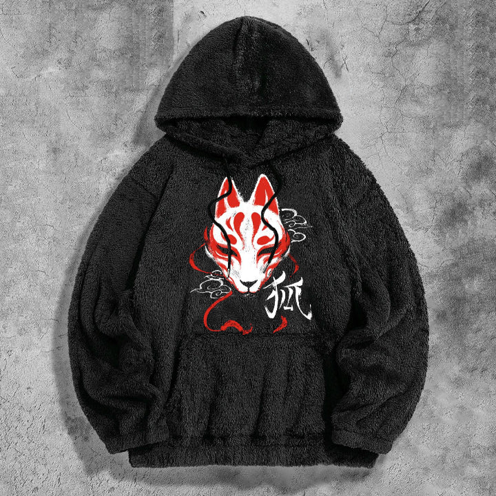 Fox Mask Fleece Hoodie