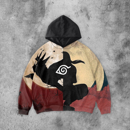 Anime Naruto Pattern Hoodie