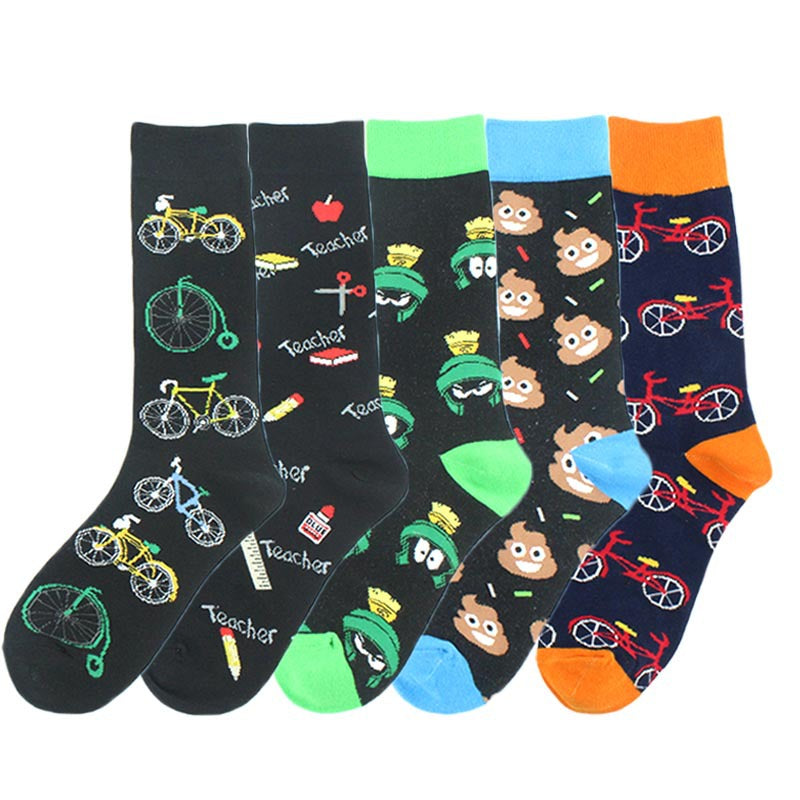 Casual Street Medium Socks Personality Outer Cotton Socks