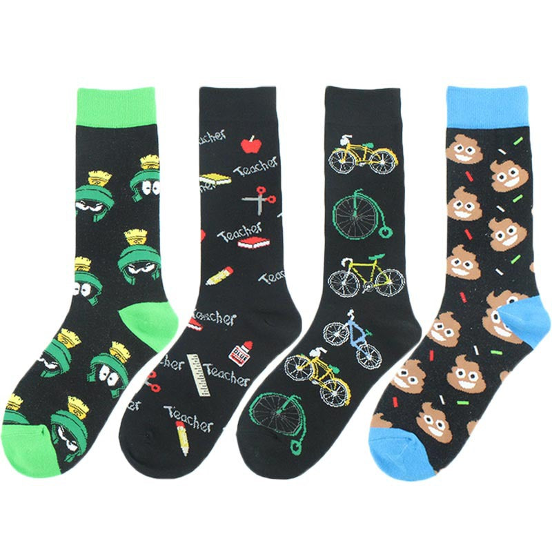 Casual Street Medium Socks Personality Outer Cotton Socks