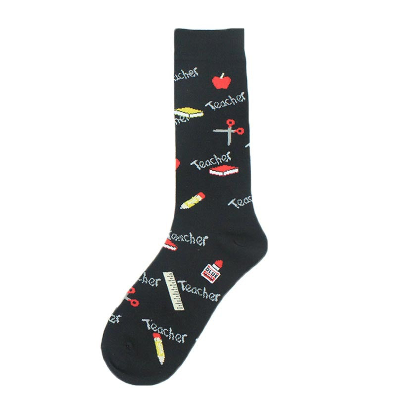 Casual Street Medium Socks Personality Outer Cotton Socks