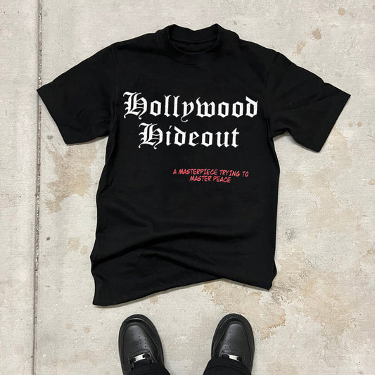 Hollywood Hideout Print Short Sleeve T-Shirt