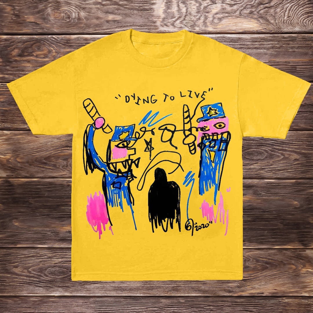 Fun graffiti short sleeve T-shirt