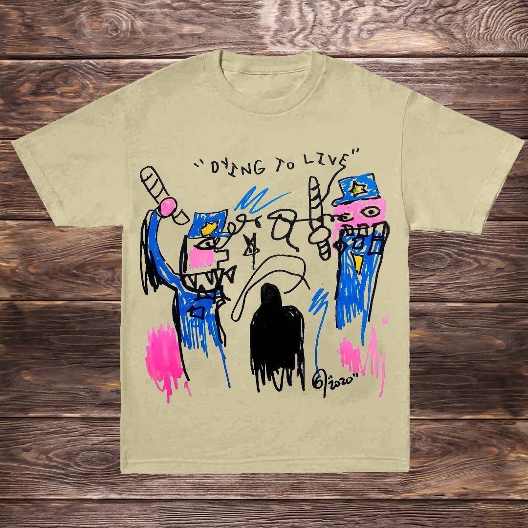 Fun graffiti short sleeve T-shirt