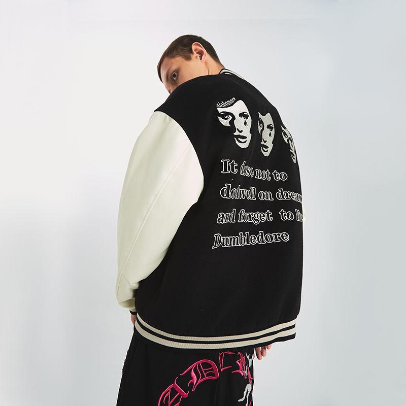 Embroidered personality hip-hop casual all-match jacket American jacket