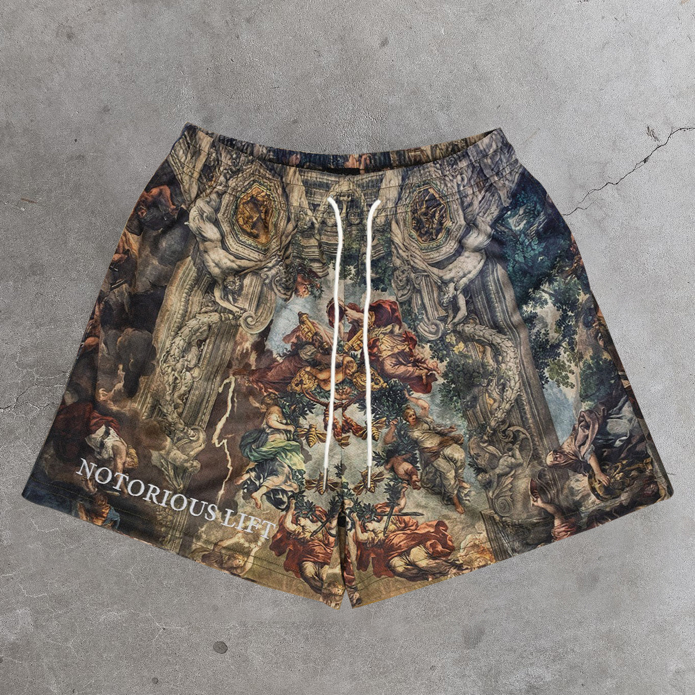 Trendy Personalized Print Vintage Stretch Shorts