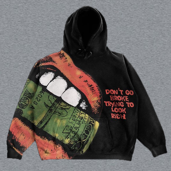 Fashion Print Long Sleeve Hoodie