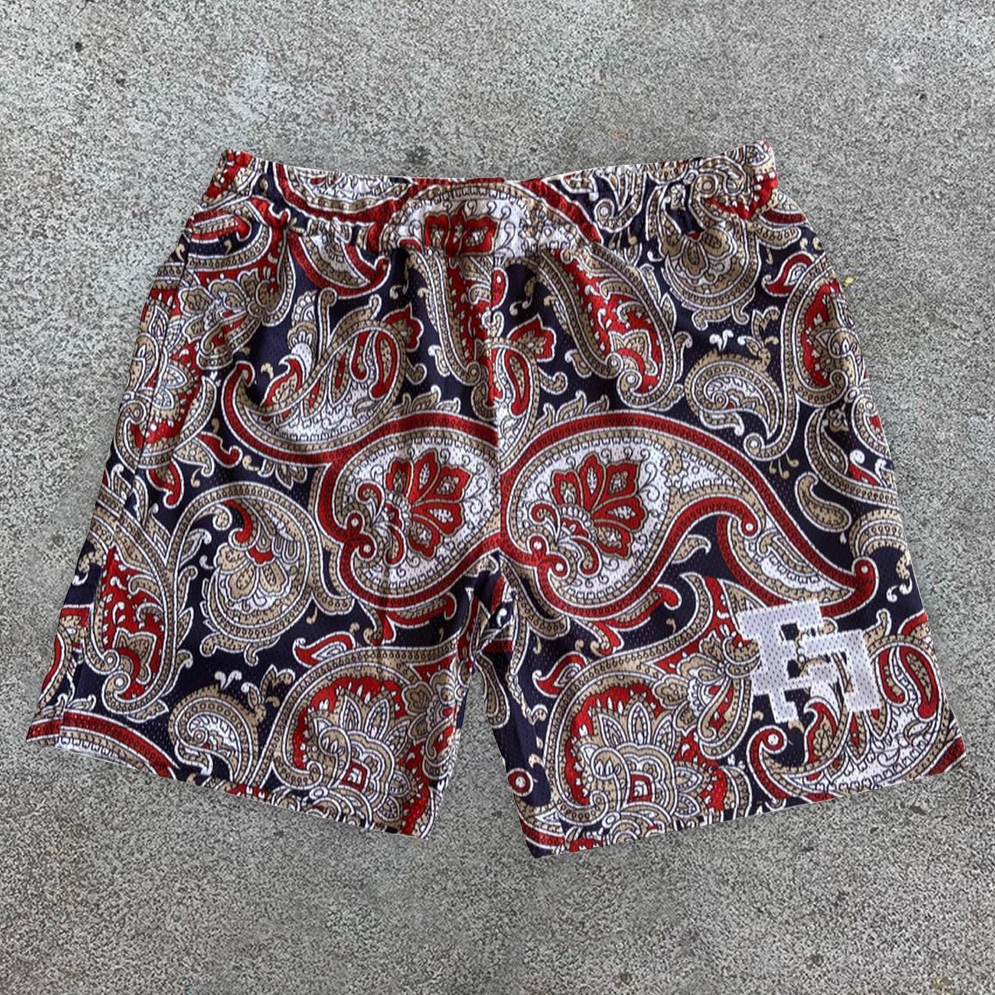 Fashionable retro cashew flower casual shorts