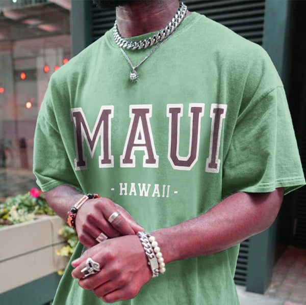 MAUI Graphic Print Short Sleeve T-Shirt