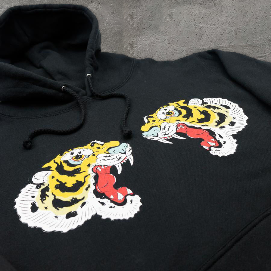 Vintage Tiger Casual Long Sleeve Hoodies