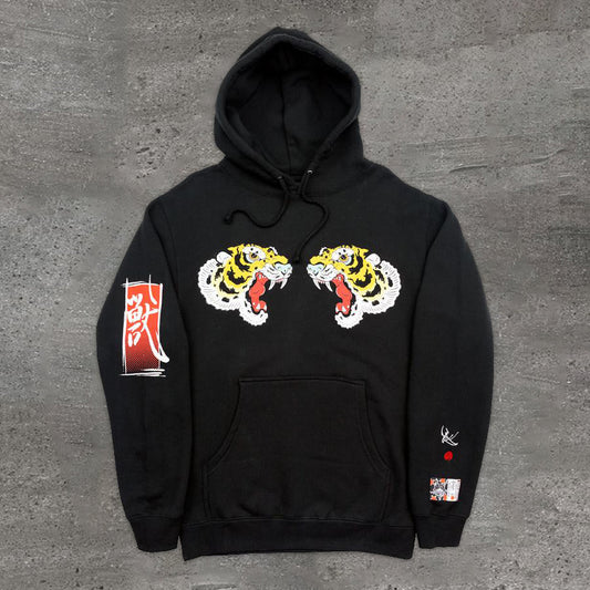 Vintage Tiger Casual Long Sleeve Hoodies