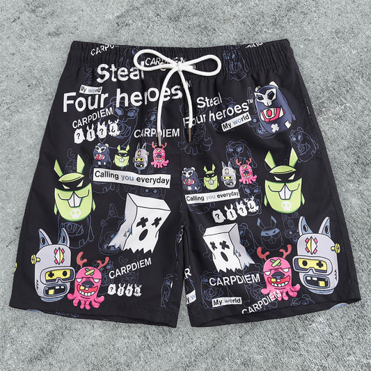 Hip Hop Original Print Beach Swim Shorts