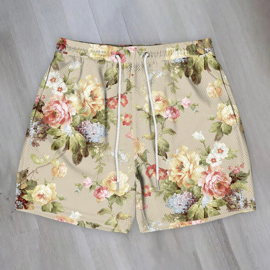 Retro Relaxed Resort Floral Shorts