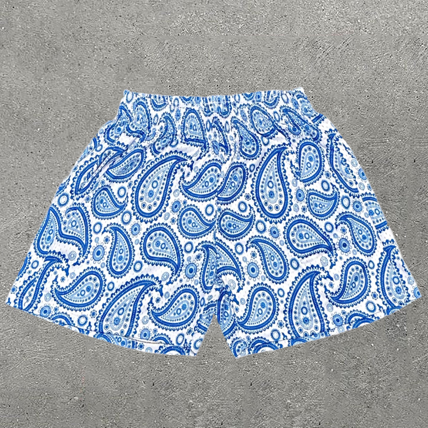 Casual Paisley Print Mesh Shorts