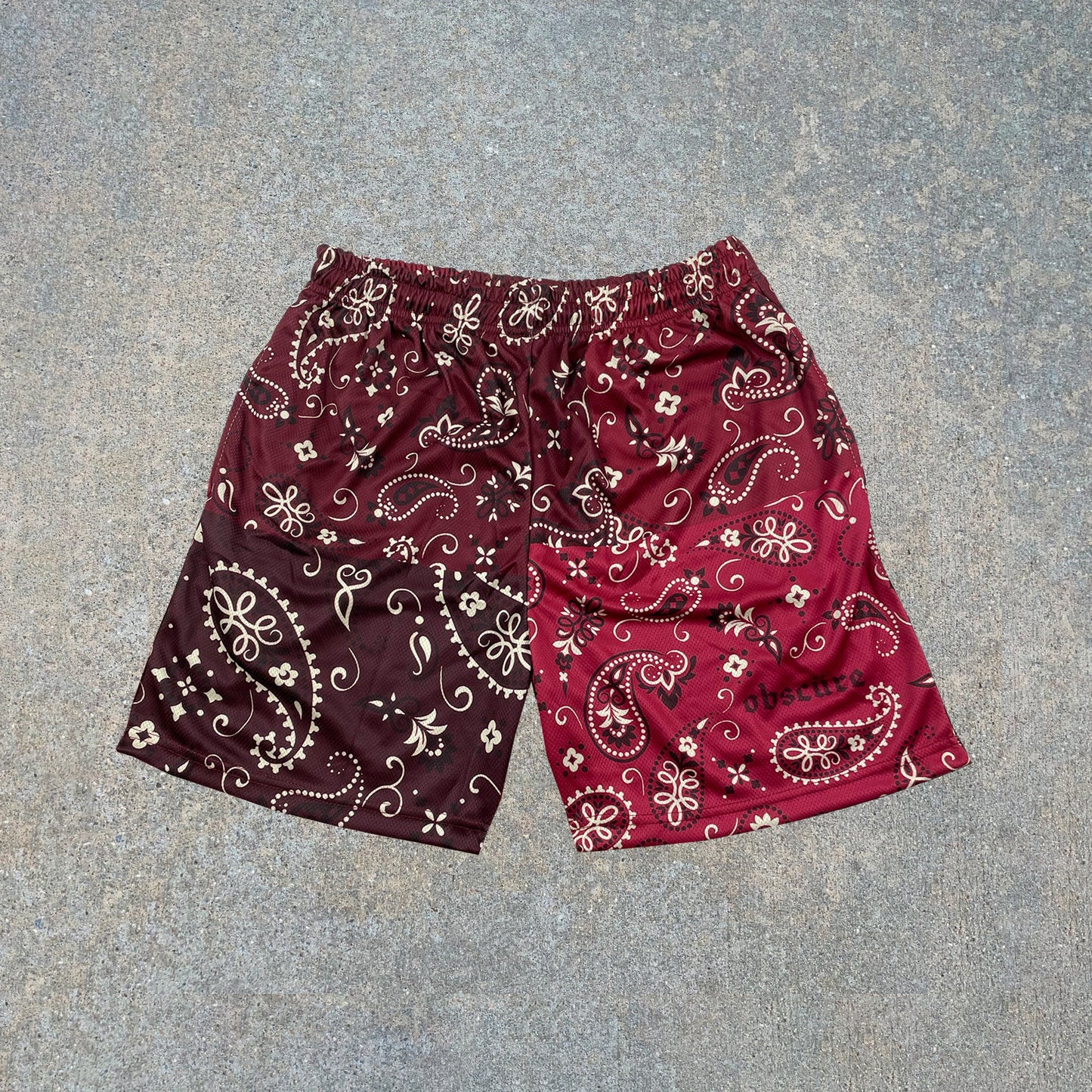 Fashionable personality colorblock print retro shorts