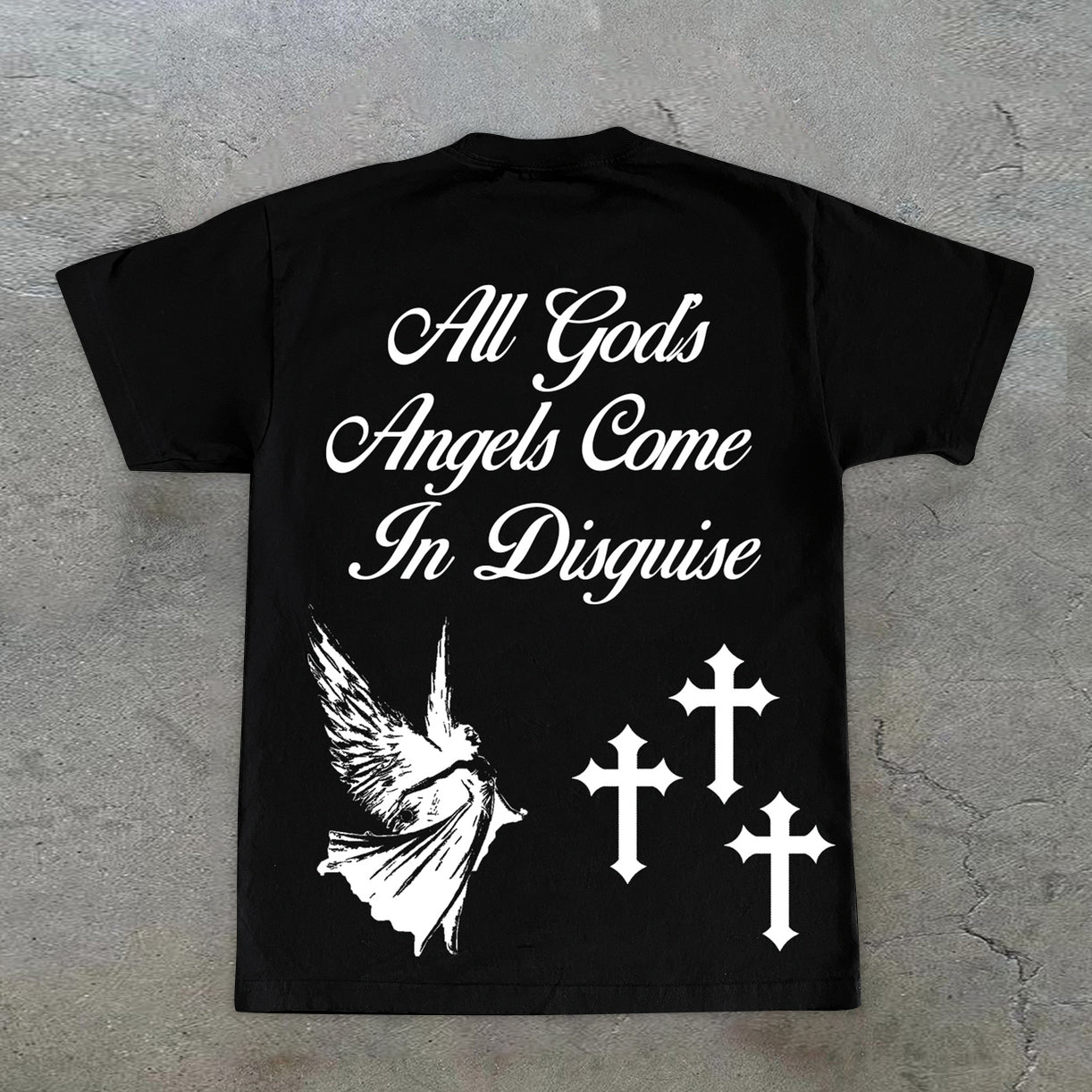 Vintage Angel Faith Print Short Sleeve T-Shirt