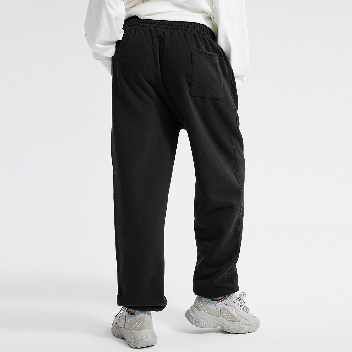 Retro Contrast Casual Plush Street Trousers