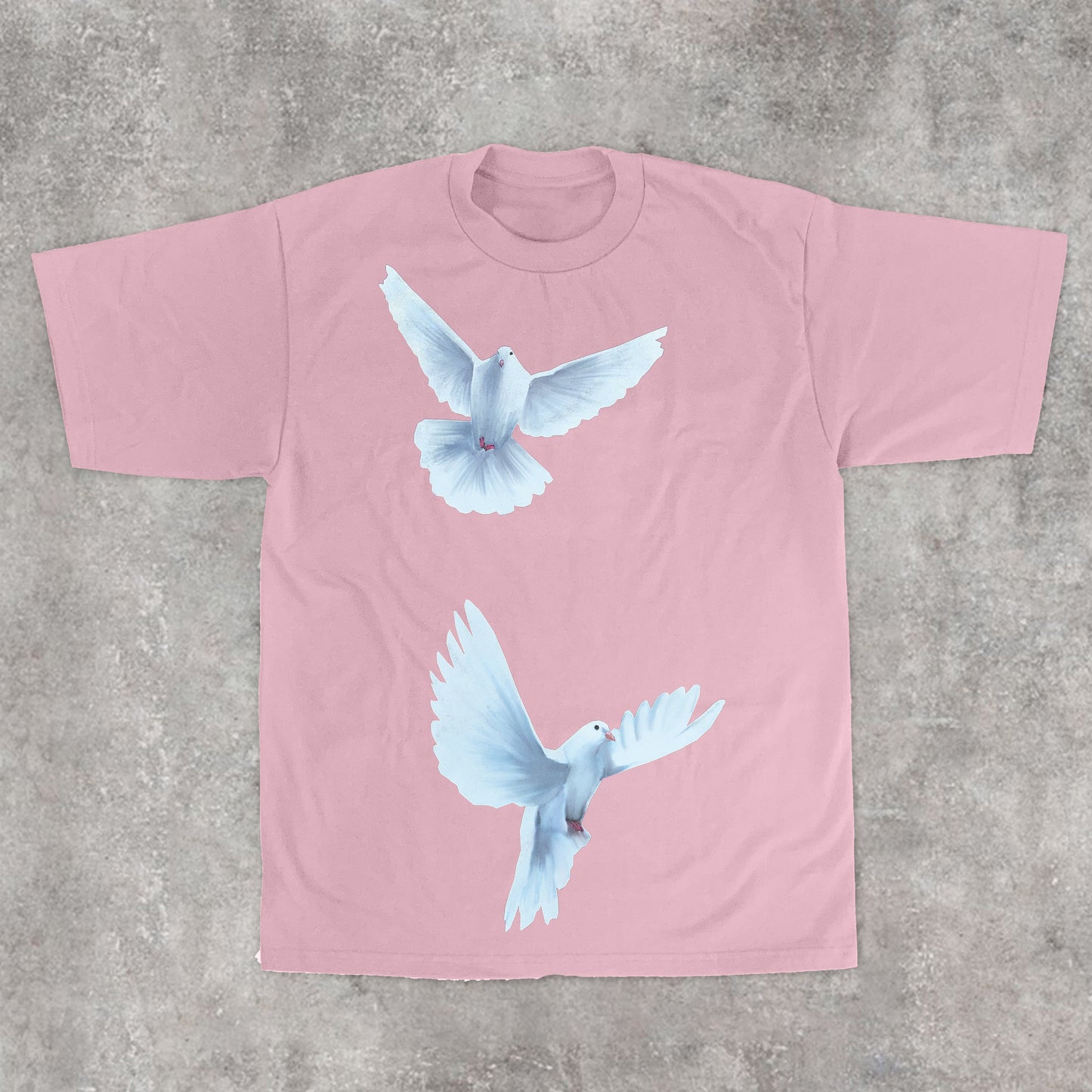 Trendy Print Dove Peace Short Sleeve T-Shirt