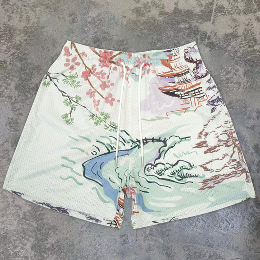 Art painting pattern fashion street shorts