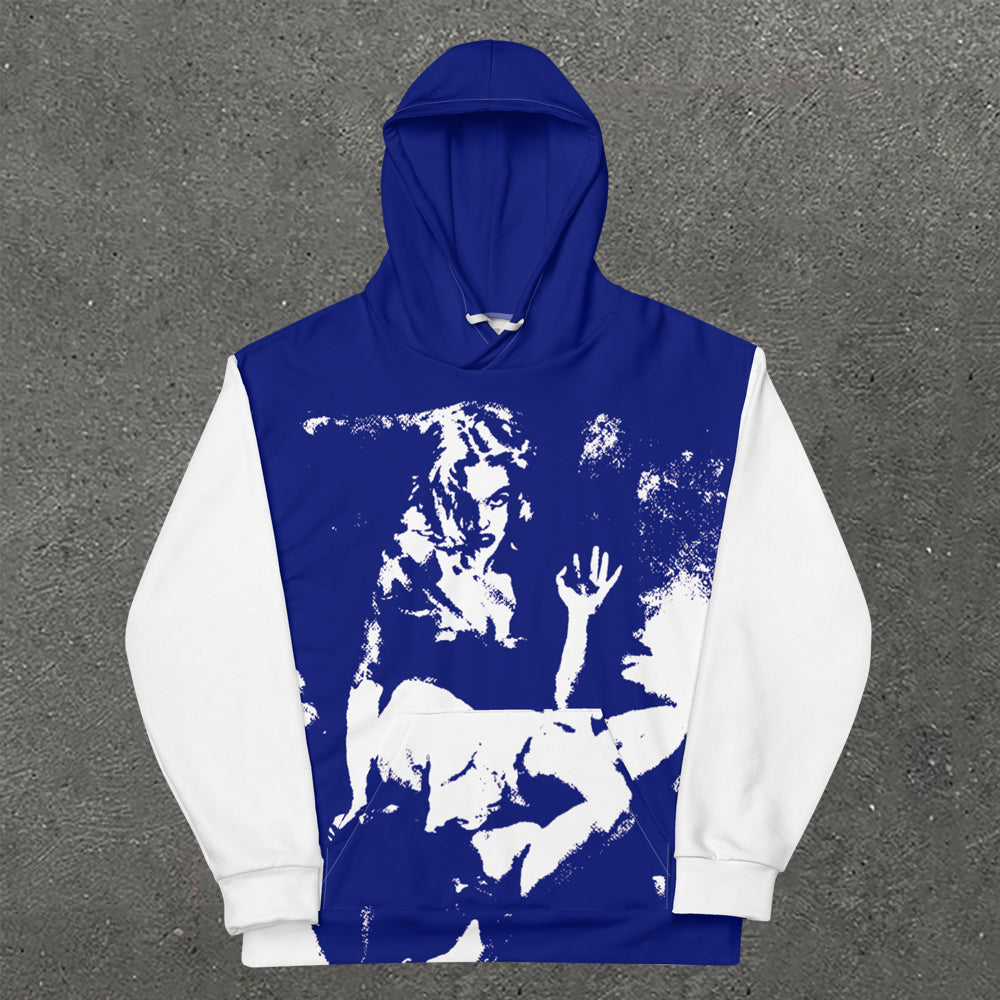 Figure Print Long Sleeve Hoodie