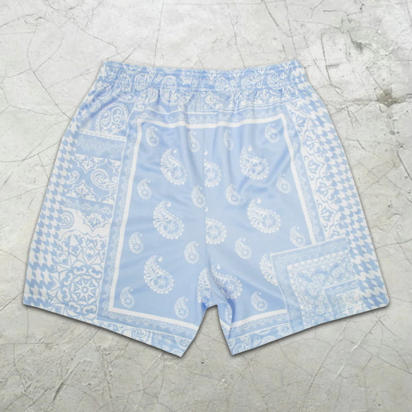 Paisley Graphic Print Elastic Shorts